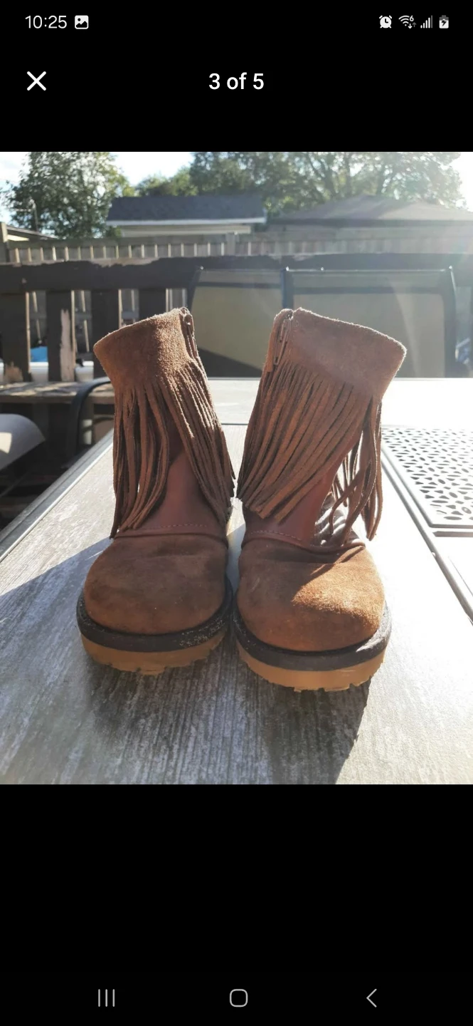Brown Suede Fringe Ankle Boots - photo 3