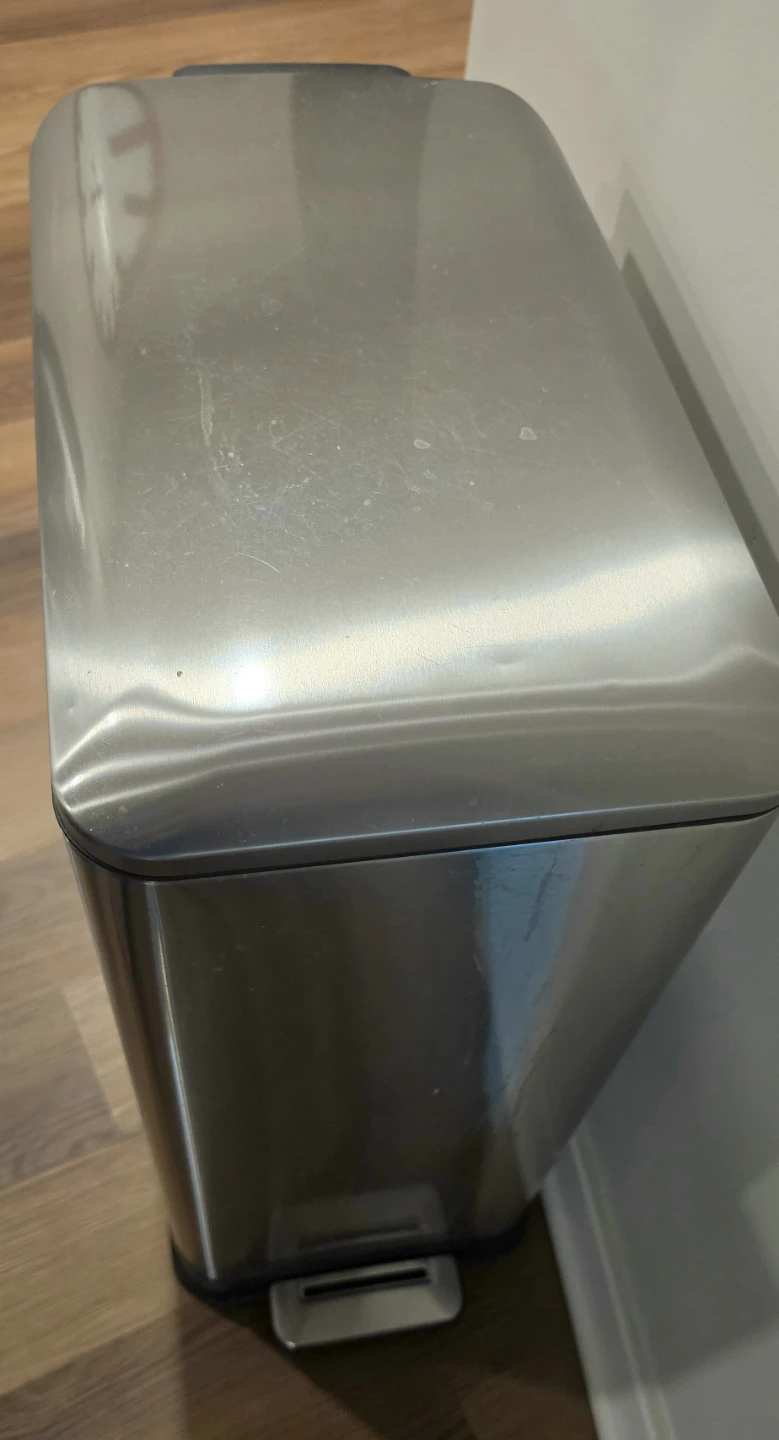Stainless Steel Dual Compartment Recycling Trash Can - photo 3