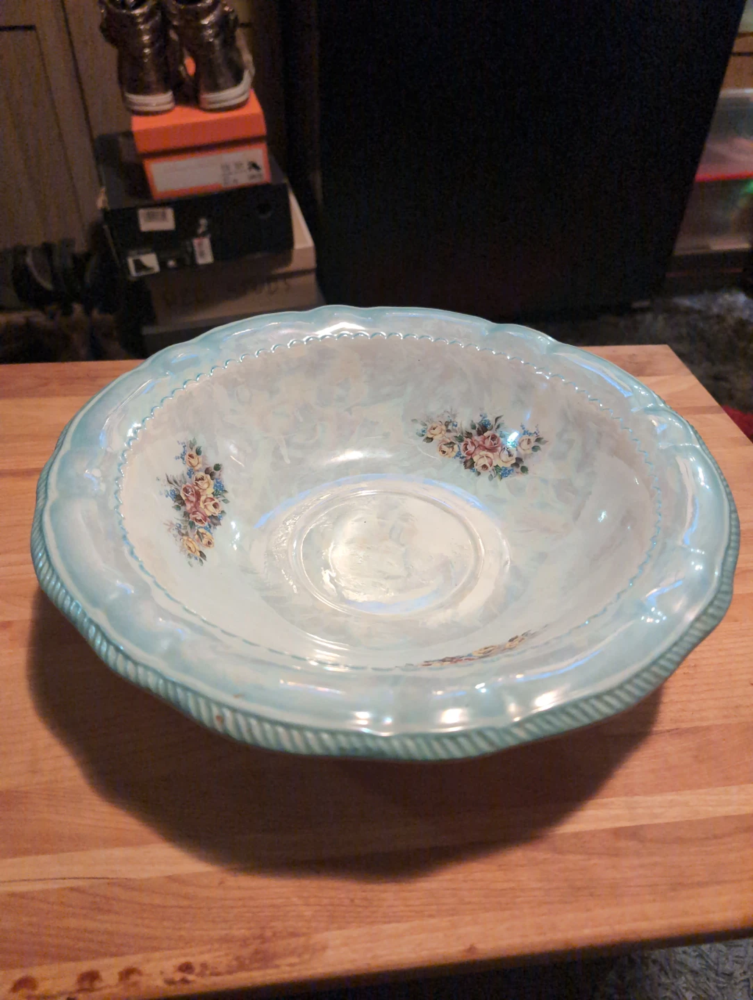 Vintage Ceramic Bowl with Floral Detail