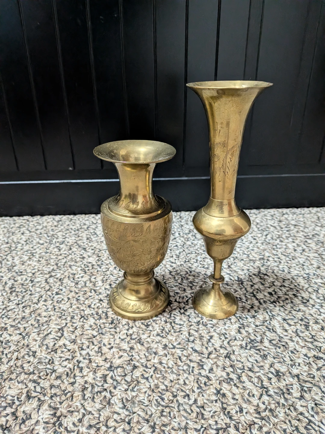 Vintage brass mini vases - photo 2