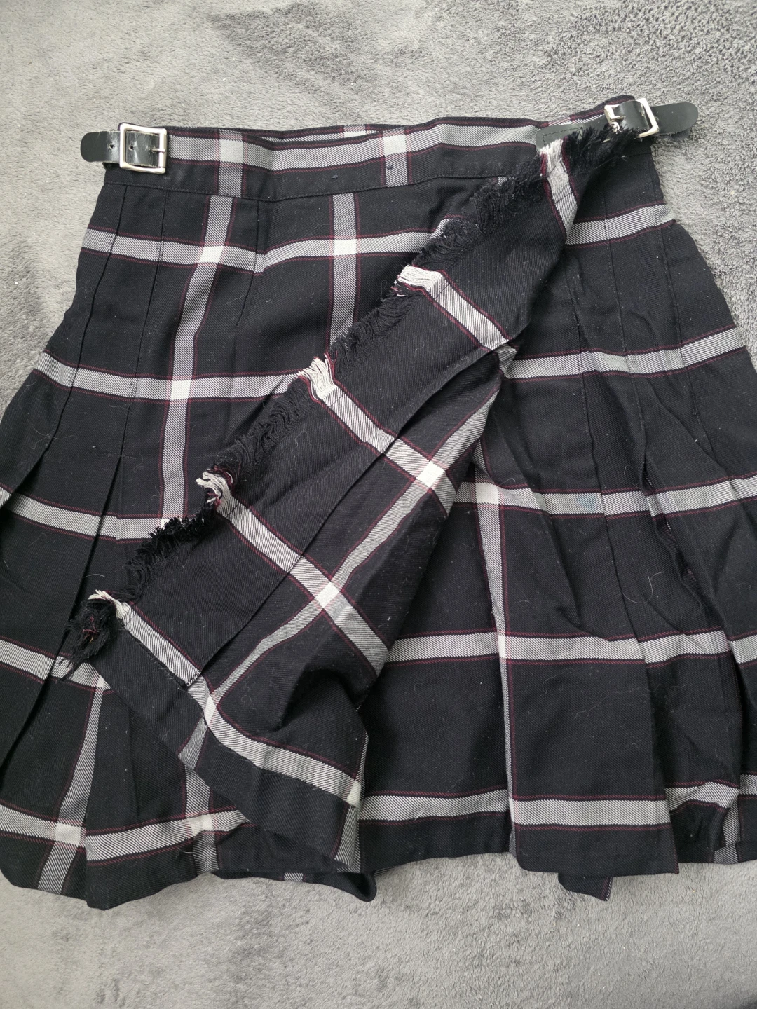 Layered plaid skirt - photo 2