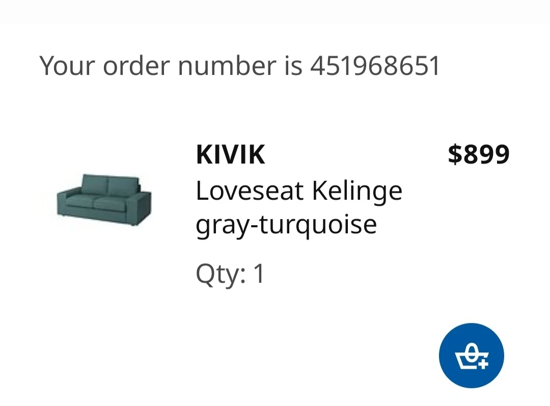 IKEA KIVIK Loveseat - Gray-Turquoise - photo 4