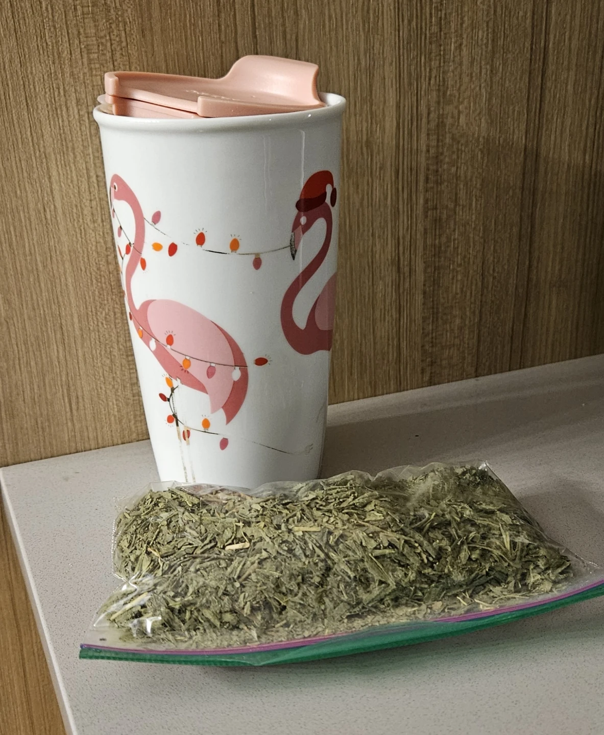 Flamingo Christmas Travel Mug