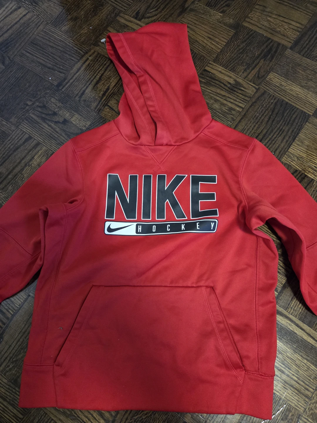 Red Nike Hockey Hoodie Age 9 to12 year boy - photo 2
