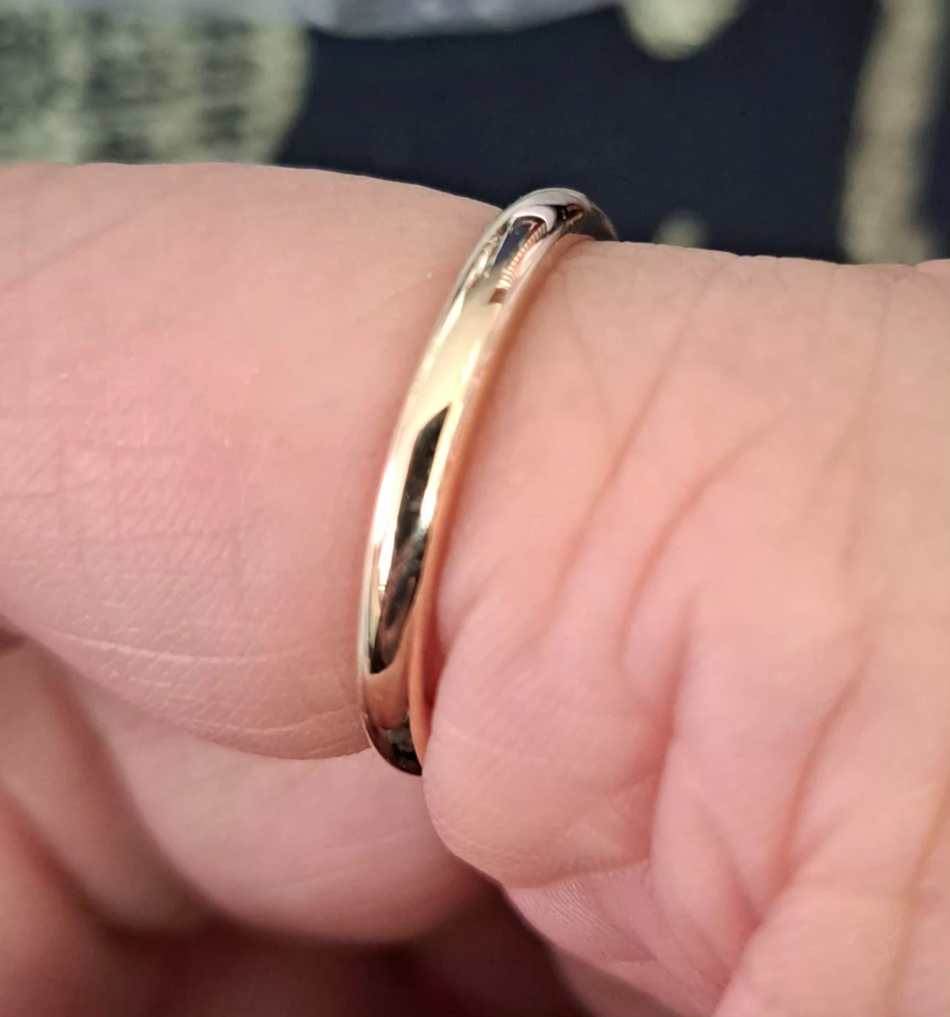 14K Gold Curve Band Ring - photo 2