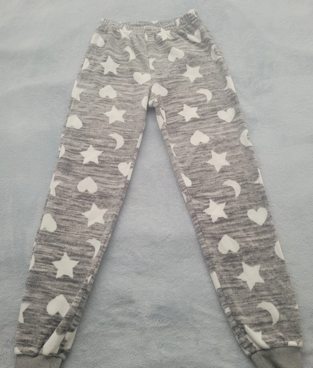 Grey Star and Heart Print Lounge Pants