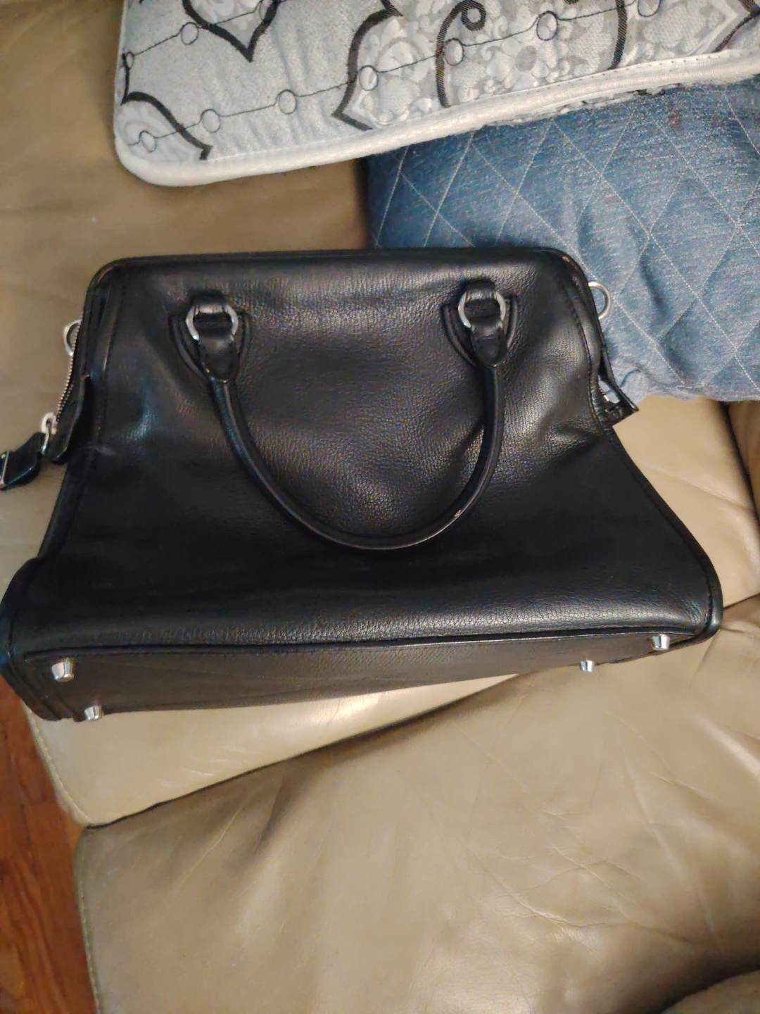 Marc Jacobs black leather handbag