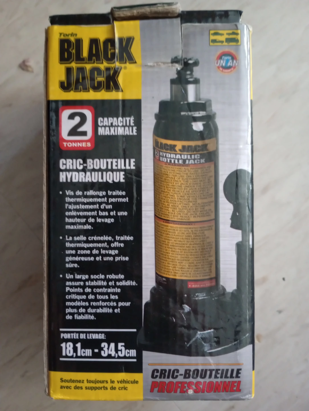 Torin Black Jack 2 Ton Hydraulic Bottle Jack - photo 2