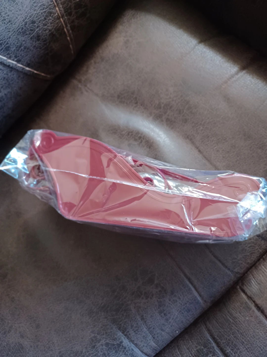 Red Plastic Sleigh Holiday Decoration