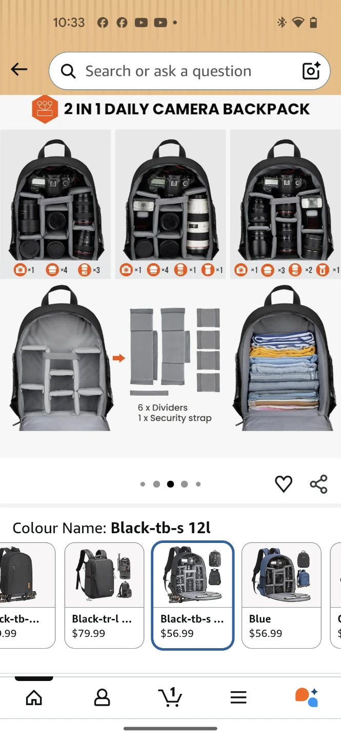 Tarion Compact Camera Backpack 16L - photo 3