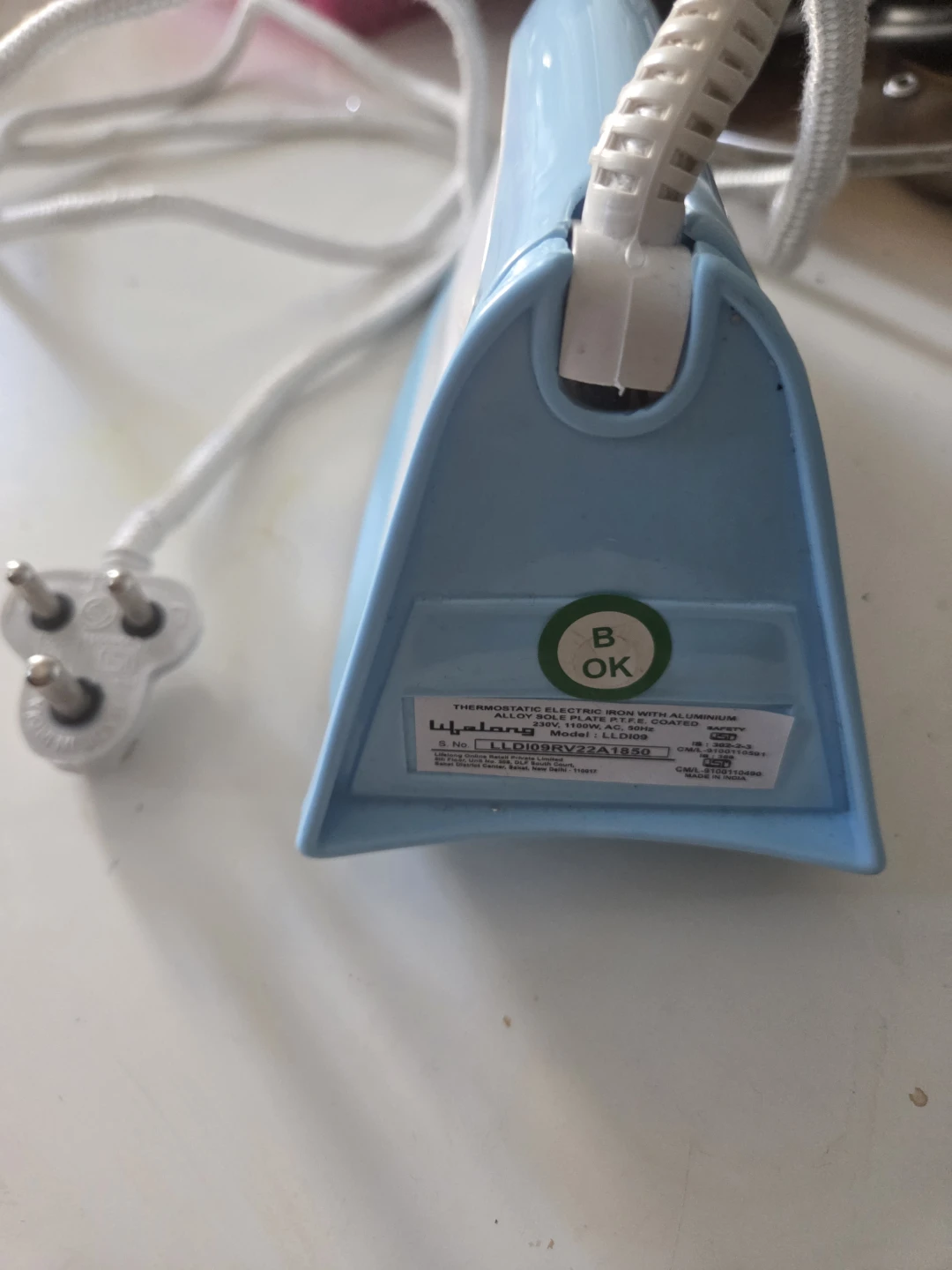 Lifelong Thermostatic Electric Iron - photo 4