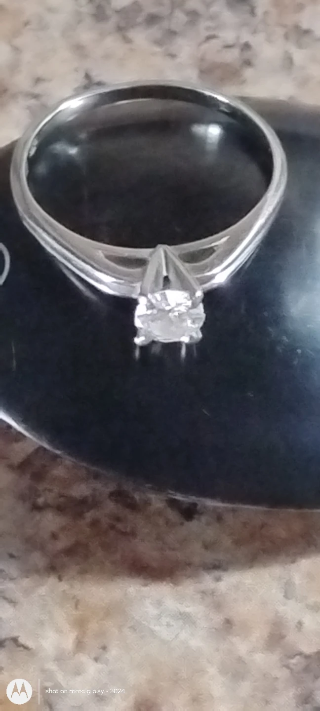 Ladies Diamond Ring with 14 kt white gold - photo 2