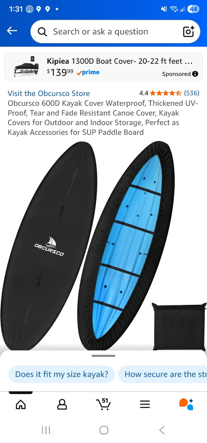 Obcursco 600D Kayak Cover - photo 2