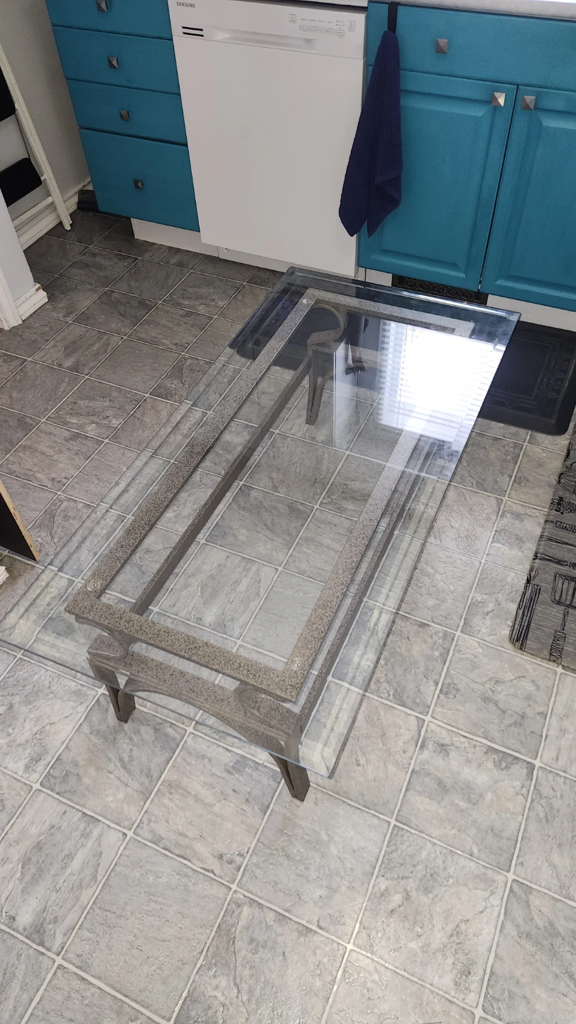 Glass Coffee and End Table Set - photo 2