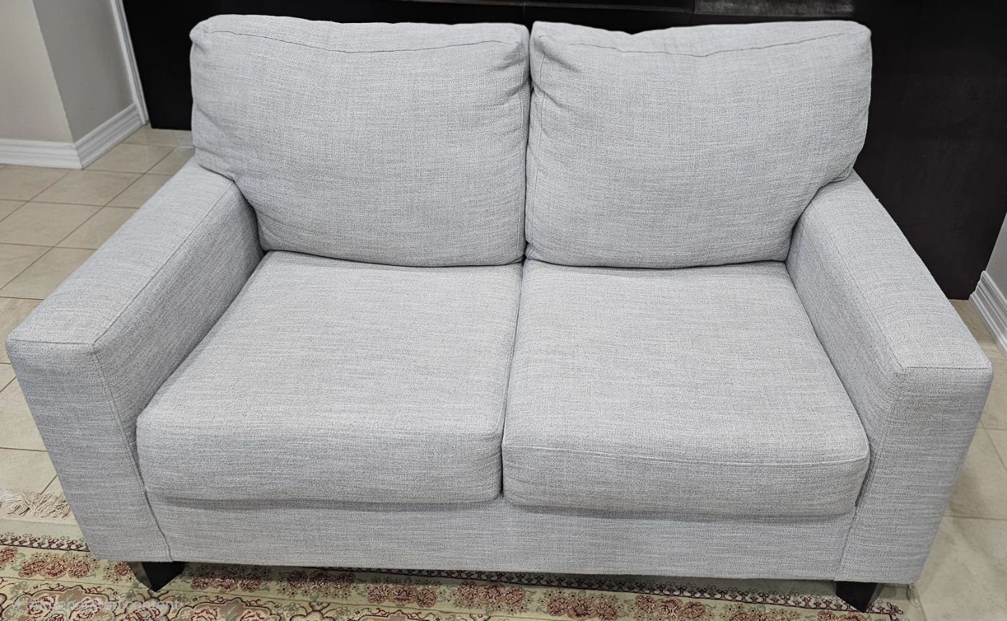 Light Grey Two-Seater Sofa