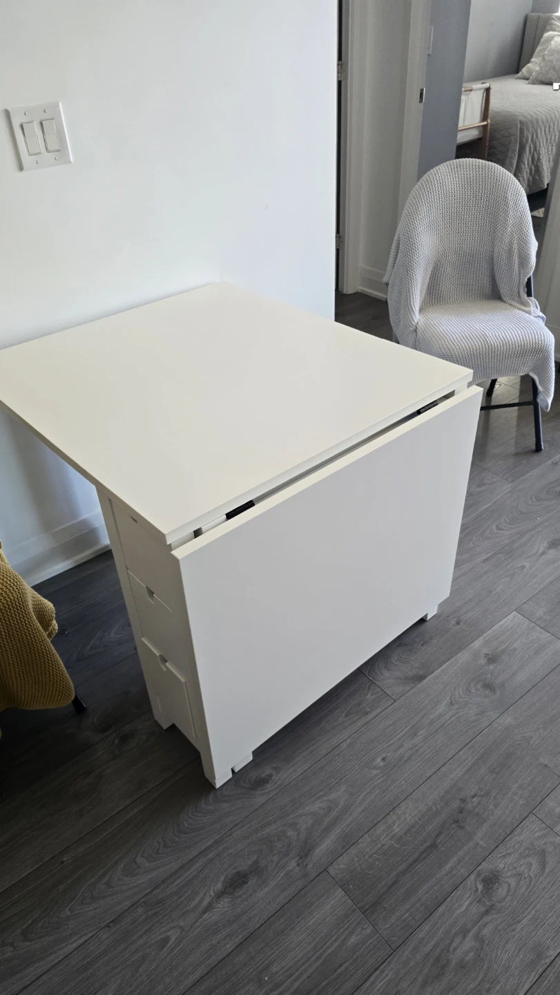 White IKEA Norden Gateleg Table