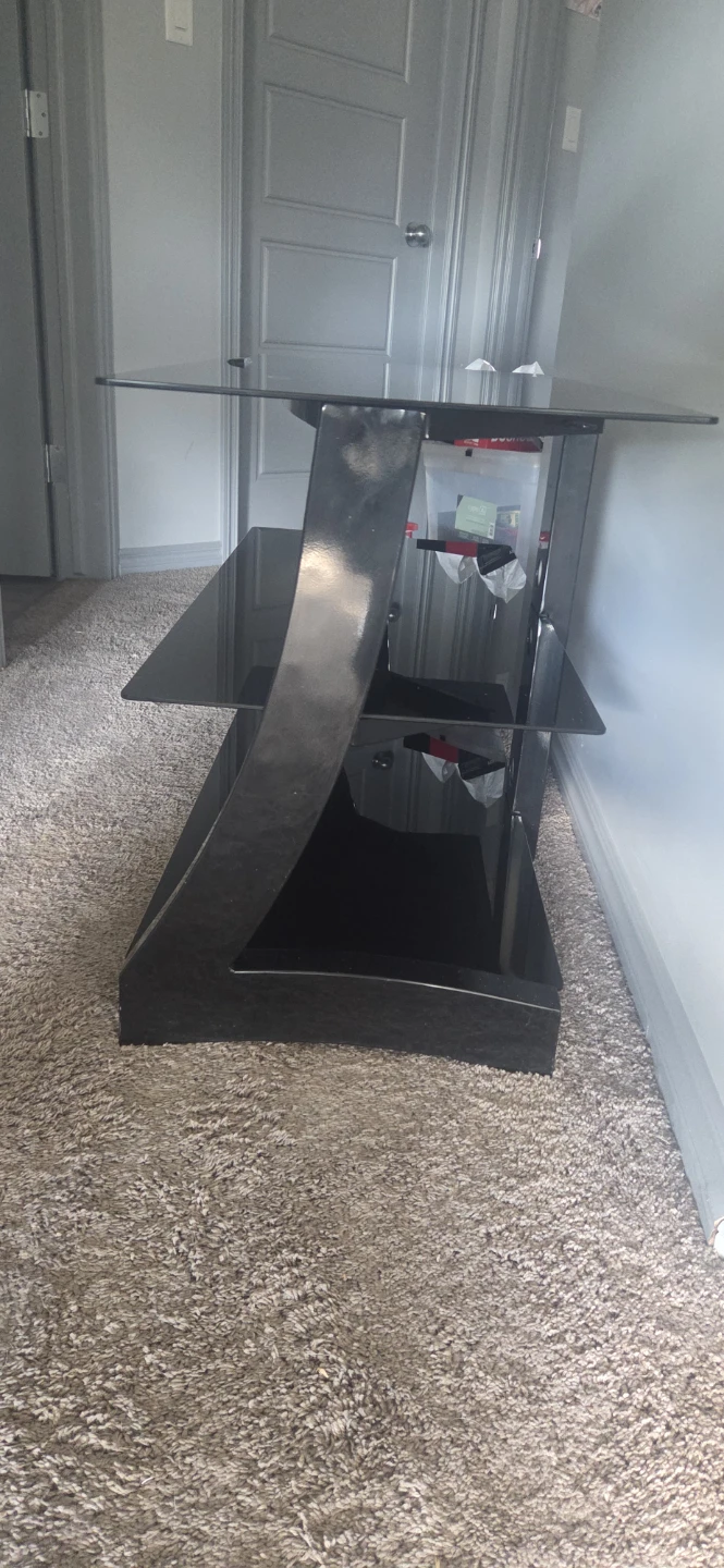 Black glass TV Stand - photo 4