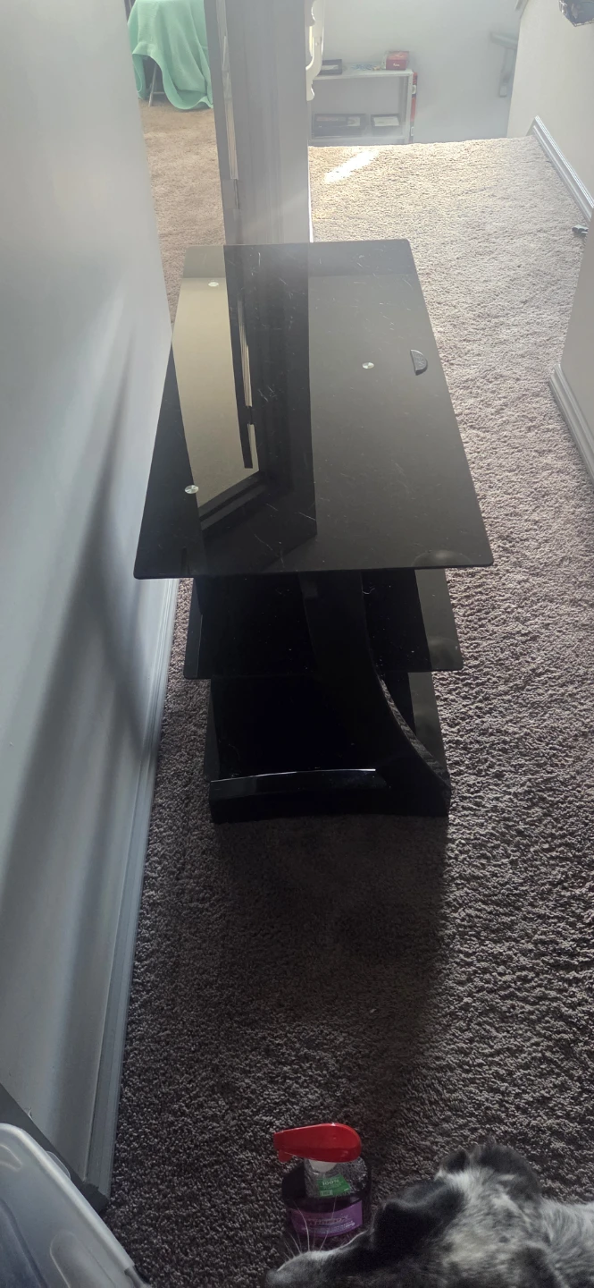 Black glass TV Stand - photo 5