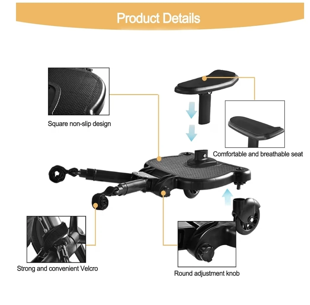 Universal 2-in-1 Stroller Buggy Board with Seat - photo 4