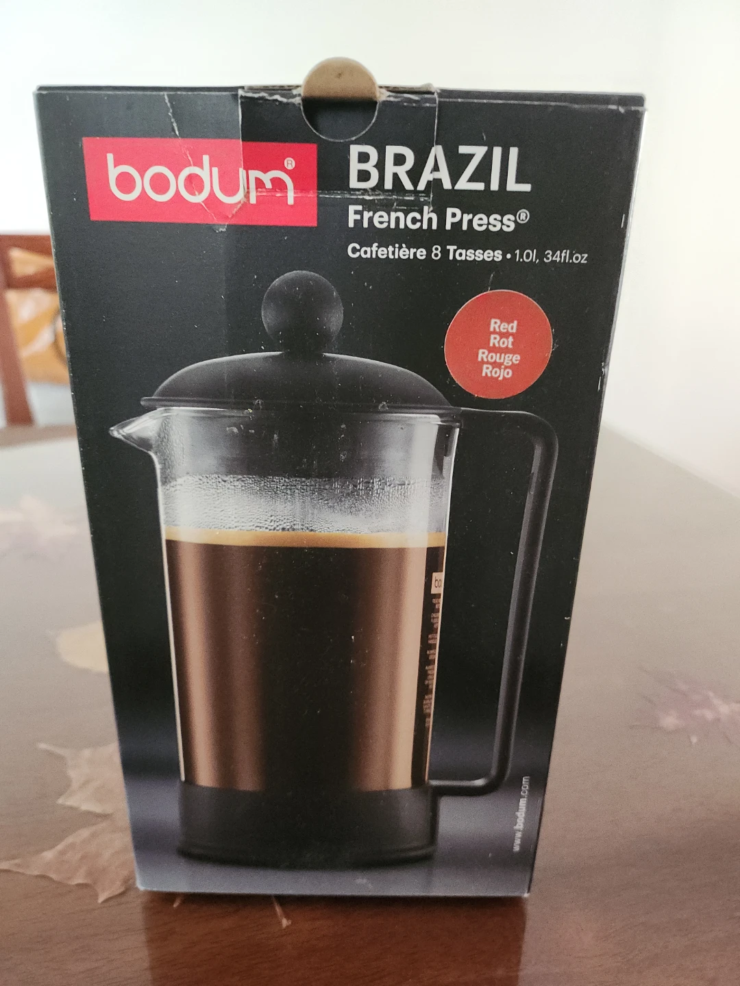 Bodum Brazil French Press, Red, - photo 2