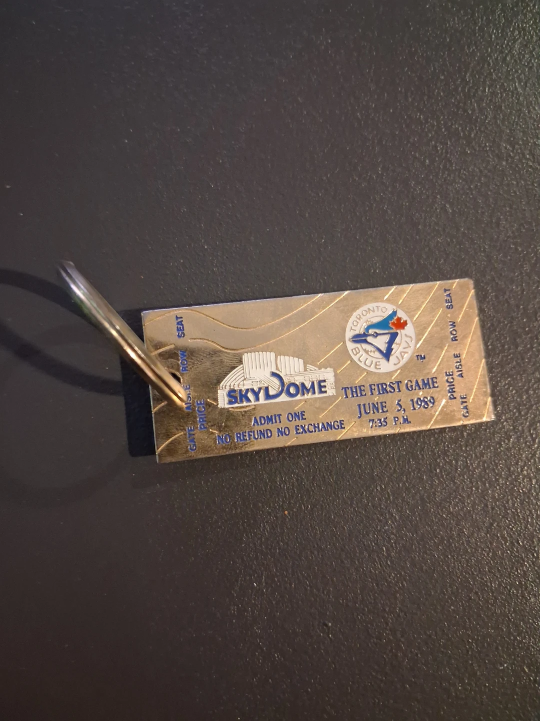 Vintage NEW Skydome First Game Keychain