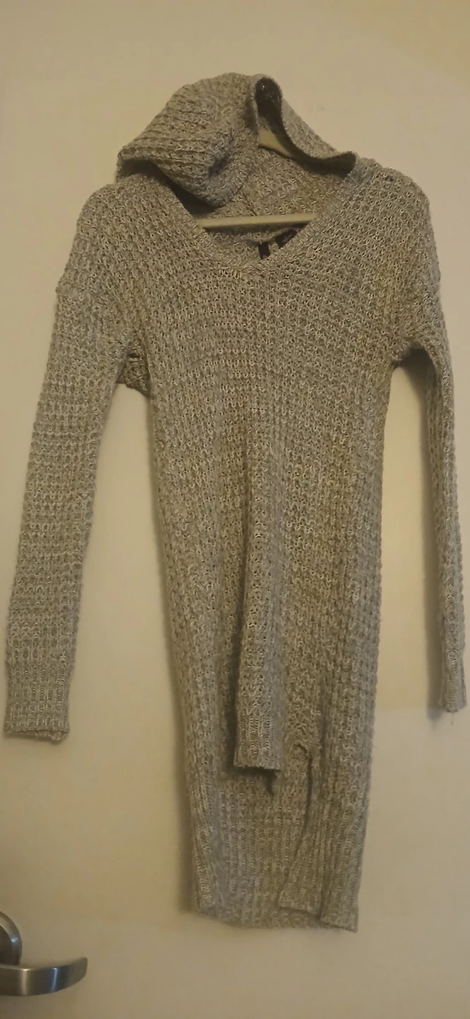 Ultra Flirt Gray Hooded Knit Sweater
