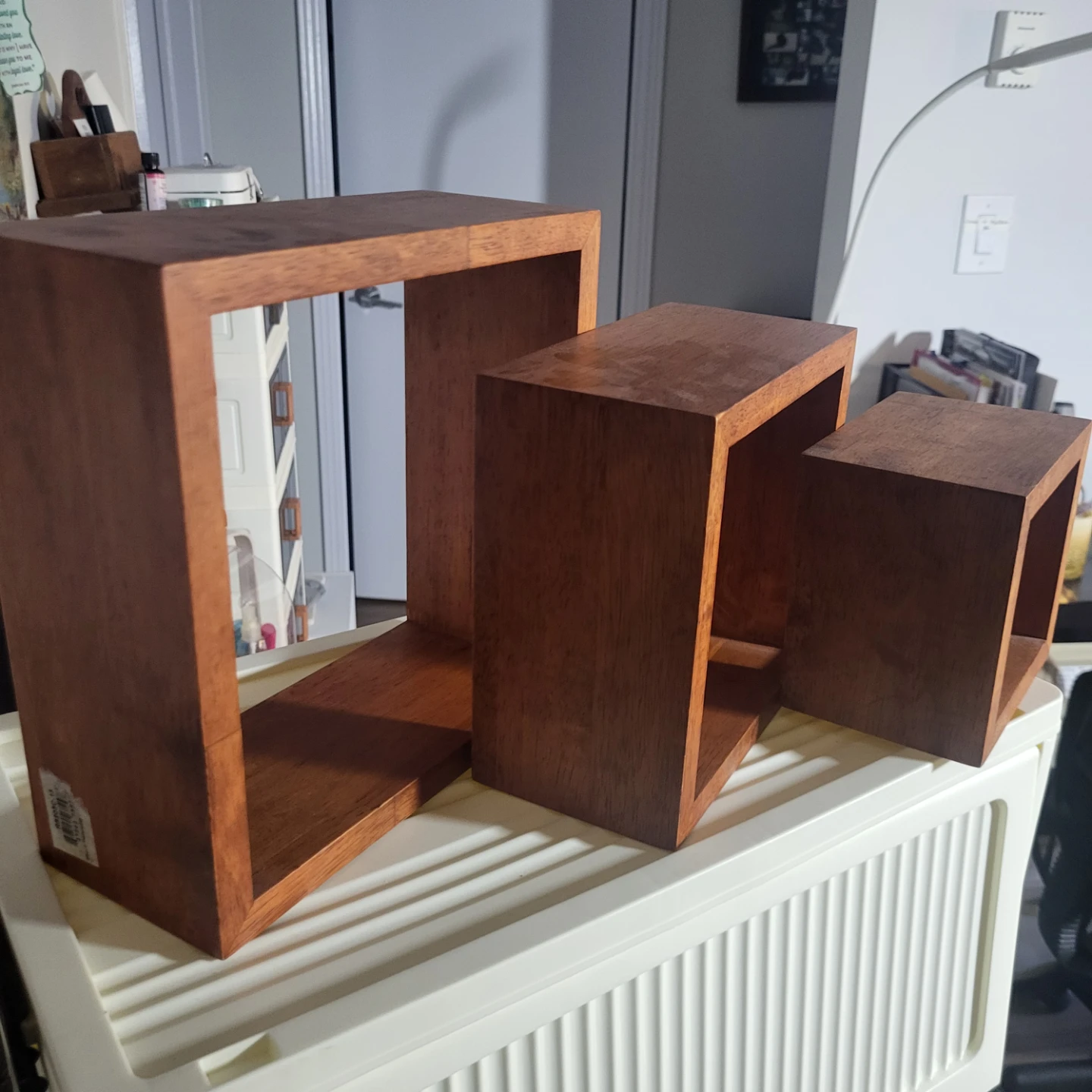 Set of 3 Wooden Nesting Cube Shelves - photo 3