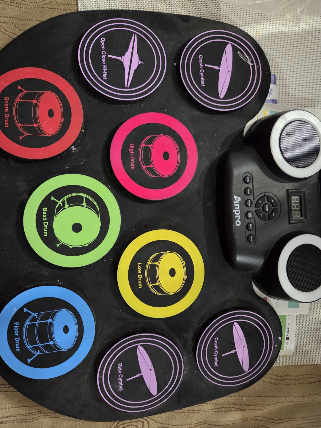 Anpro Portable Digital Electronic Drum Pad Set - photo 2