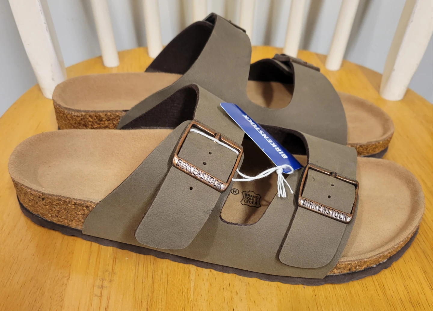NEW Birkenstock Men Arizona Stone Sandals Sz 43 / 10 10.5