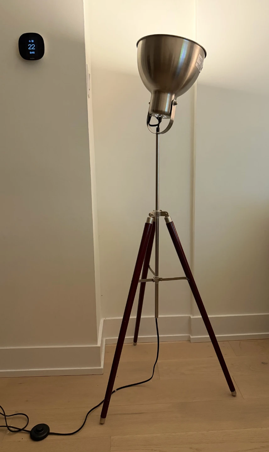 Tripod Floor Lamp with Metal Shade