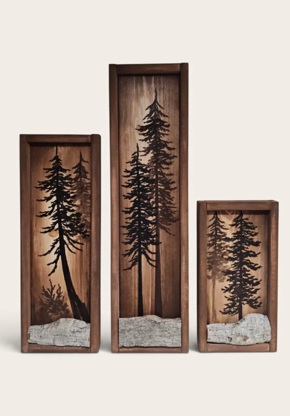 Rustic Wooden Tree Wall Art Panels - photo 2