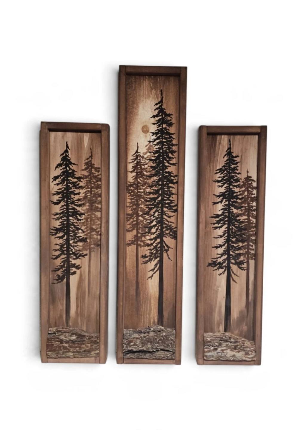 Rustic Wooden Tree Wall Art Panels - photo 3