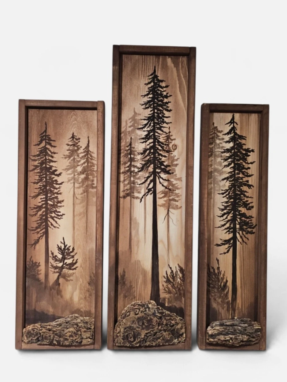 Rustic Wooden Tree Wall Art Panels - photo 4