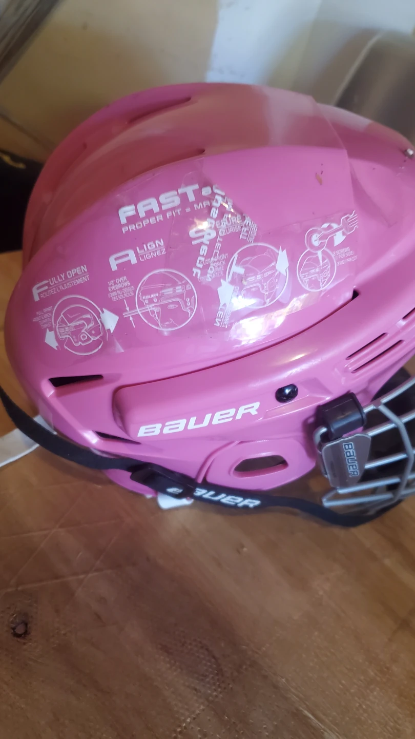 Bauer Hockey Helmet with Cage - Pink - photo 4