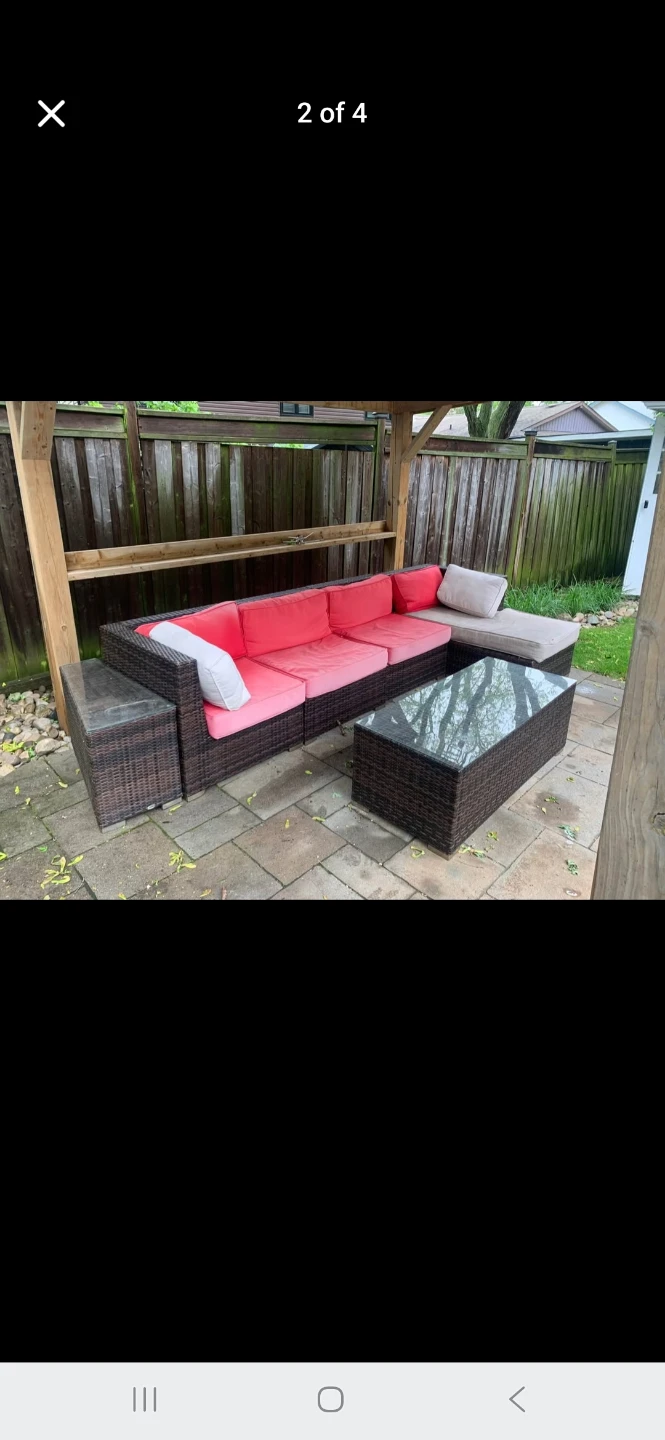 Wicker Outdoor Sectional Sofa with Coffee Table - photo 5