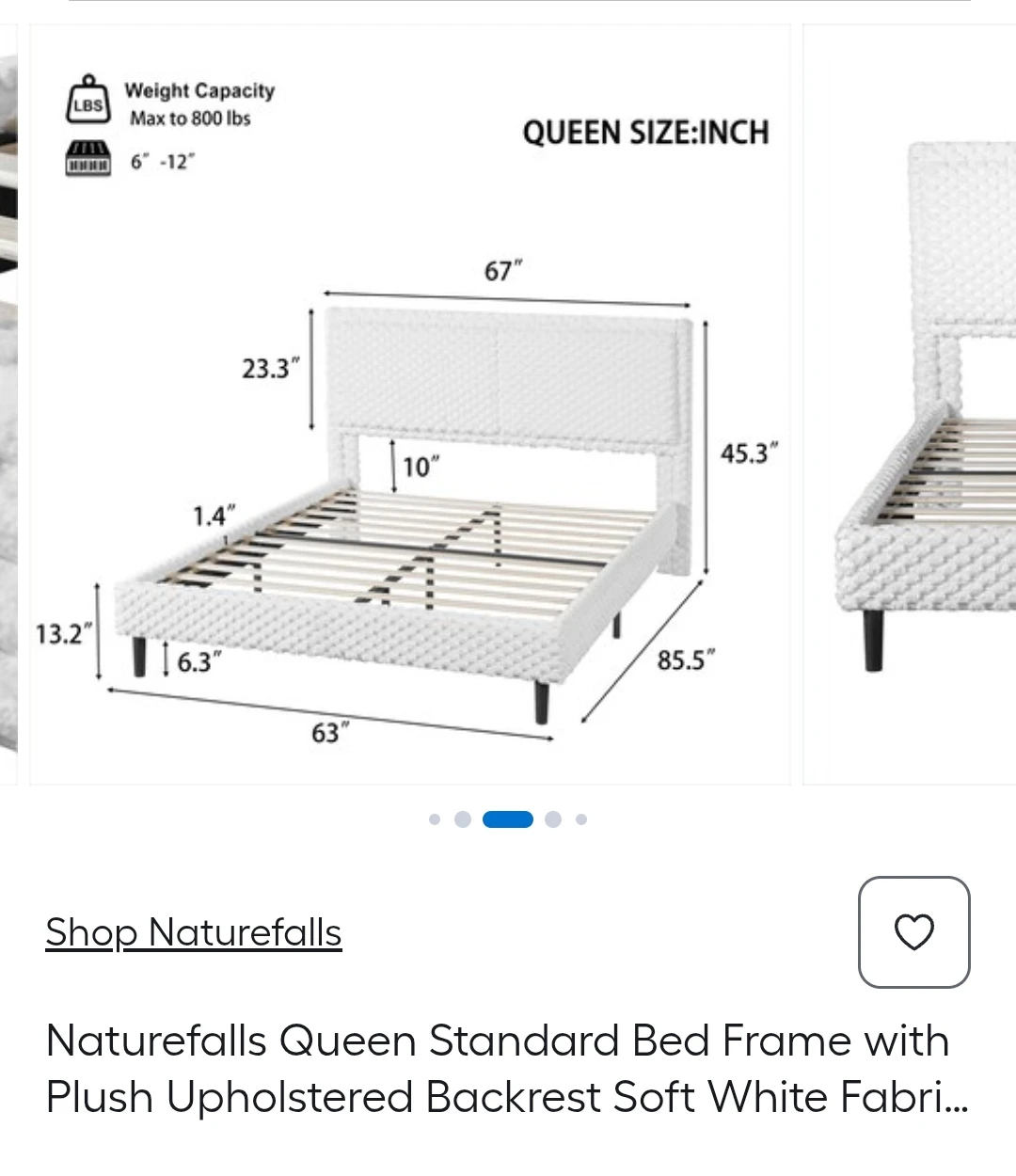 Free Brand new in box Queen size bed Bed Frame with Headboard - photo 2