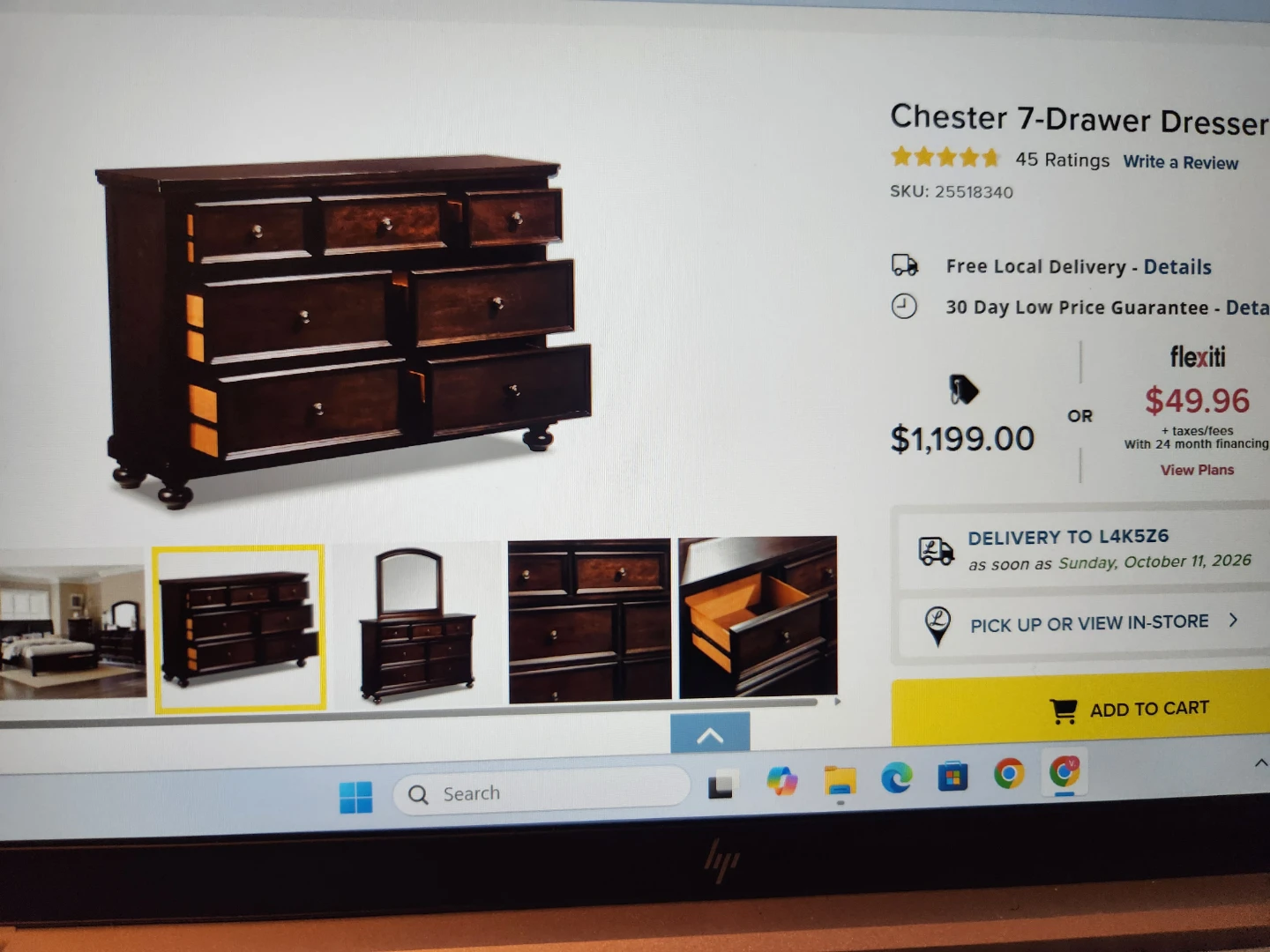 7 drawer dresser - solid wood - photo 3