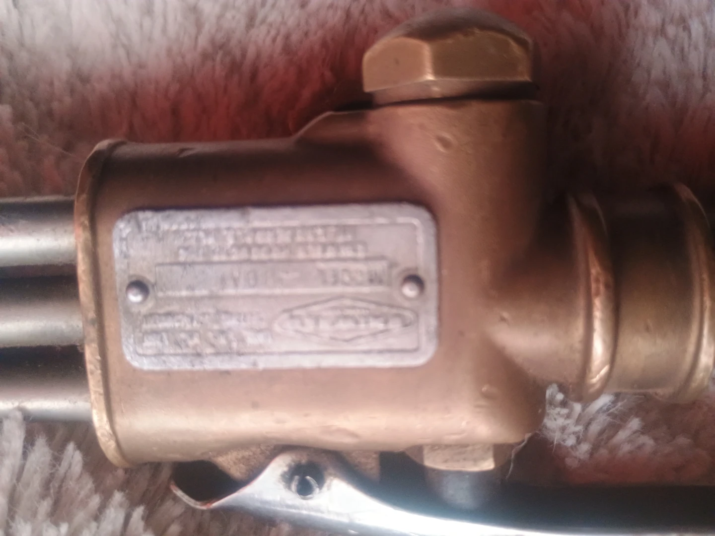 Vintage cutting torch with hose assembly