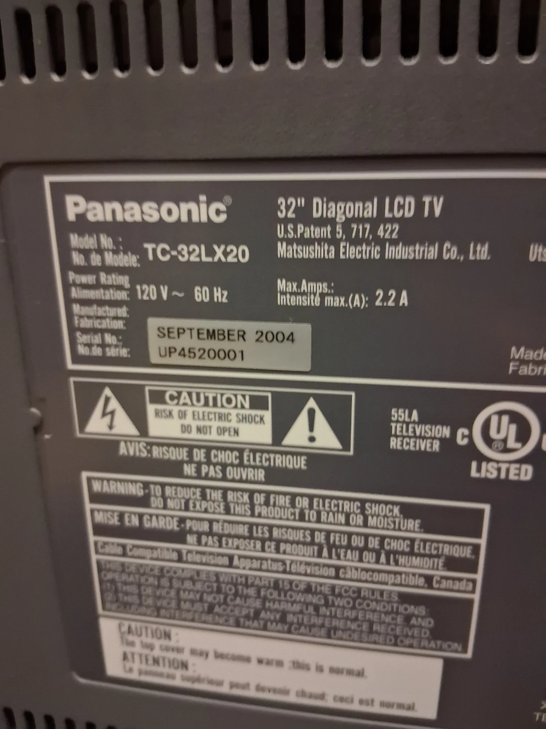 Panasonic Viera 32 Inch LCD TV - photo 5