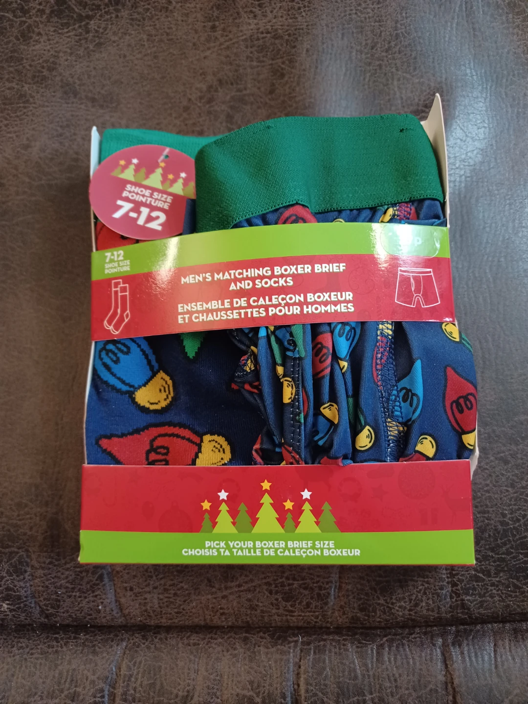 Mens Matching Boxer Brief and Socks Set