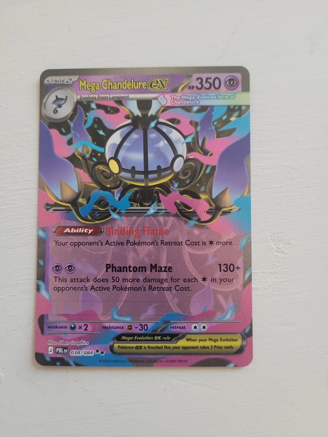 Mega Chandelure EX Pokemon Trading Card