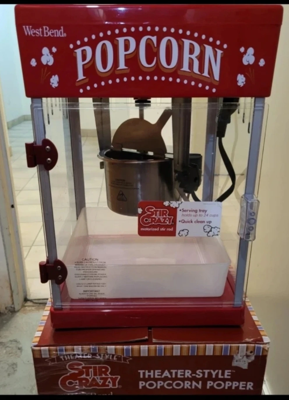 West Bend Stir Crazy Theater-Style Popcorn Popper