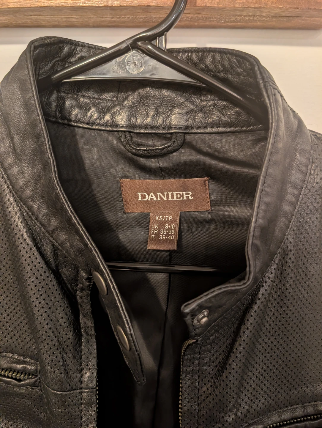 Danier Black Perforated Leather Jacket - photo 2