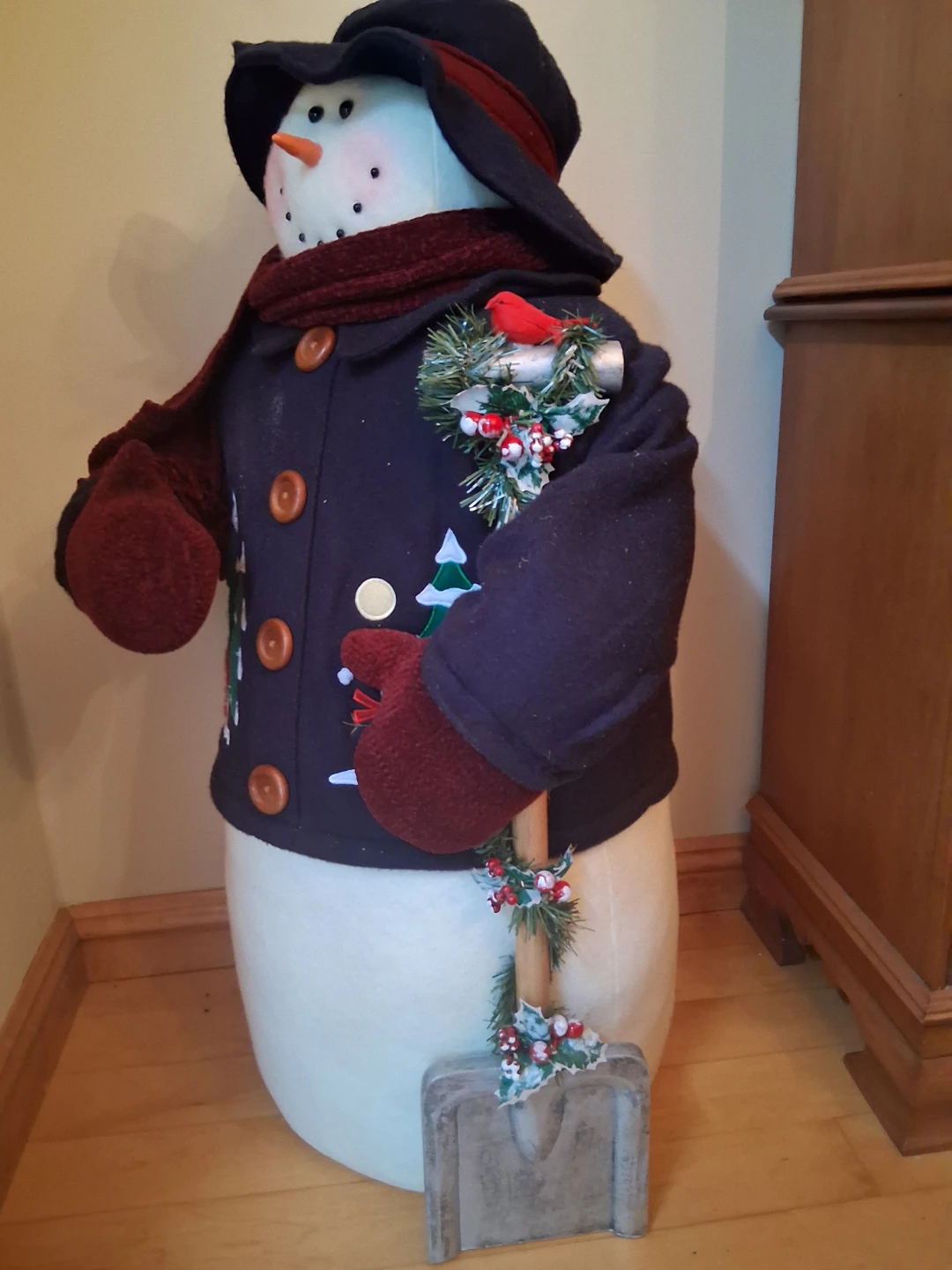 Large Decorative Christmas Snowman Figure - photo 3