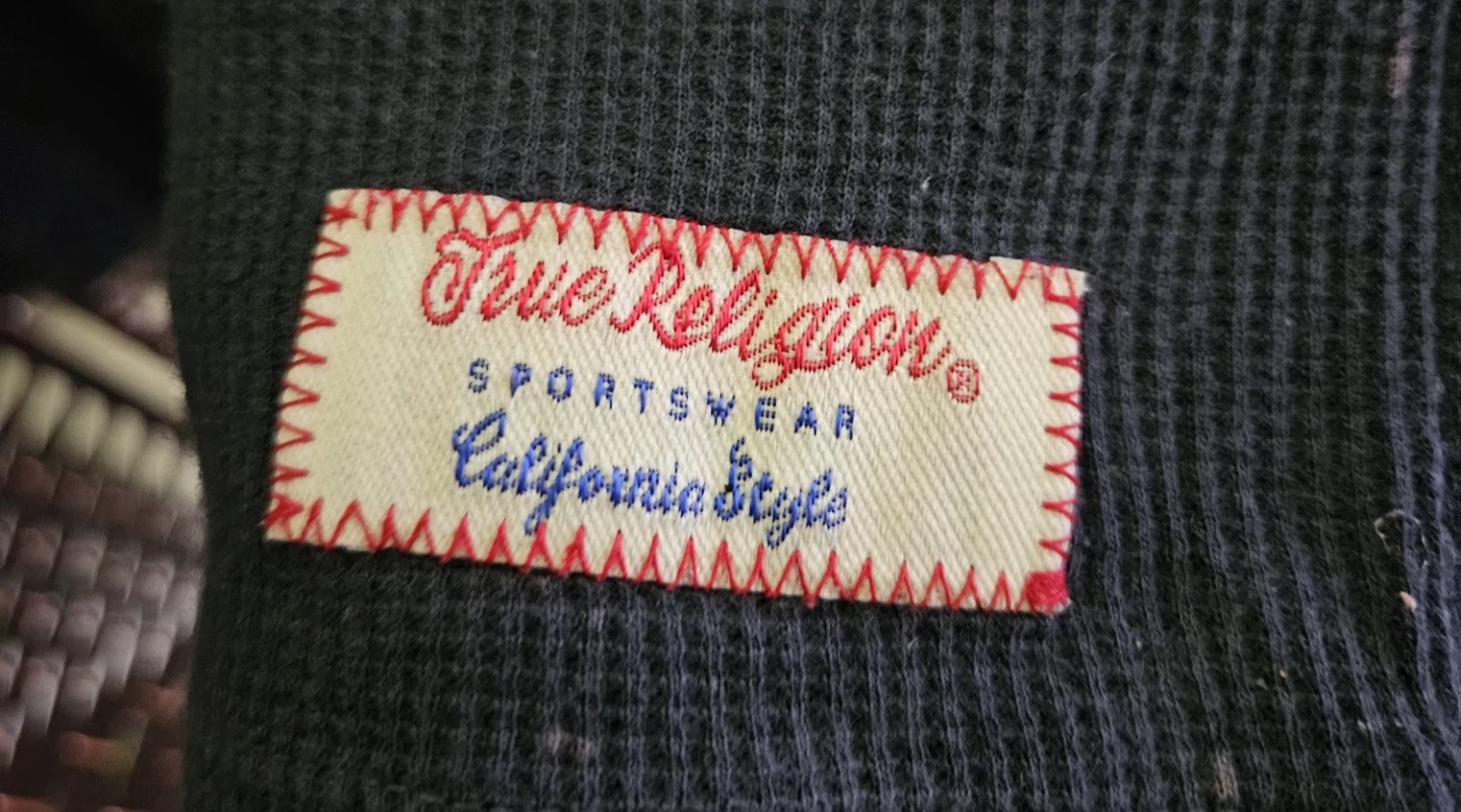 True Religion No. 1 Waffle Henley Shirt - photo 3
