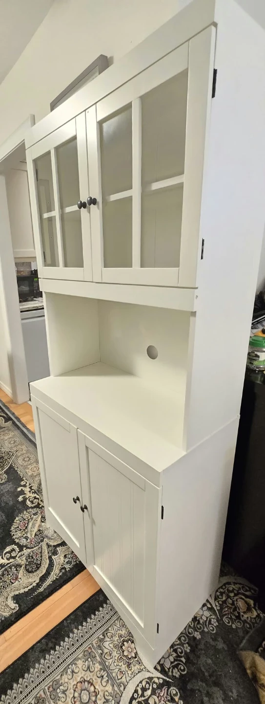 White Hutch Display Cabinet - photo 5