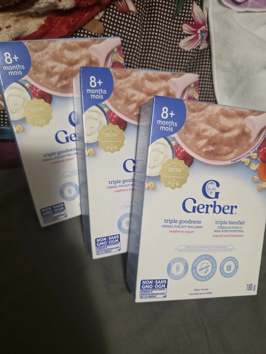 3 Boxes of Gerber Triple Goodness Baby Cereal