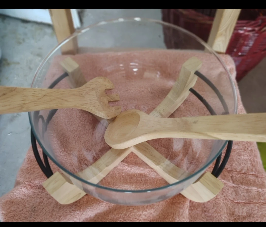 Wood & Iron 4-Piece Salad Set - photo 2
