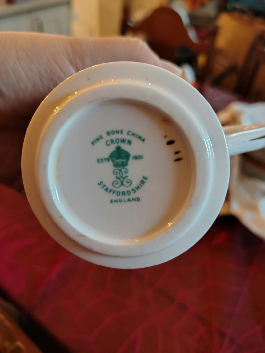 Crown Staffordshire Fine Bone China Mug - photo 3