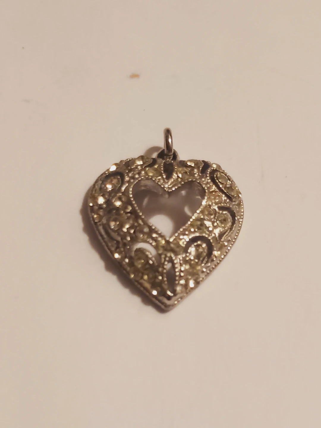 Cute Vintage Silver Heart Pendant